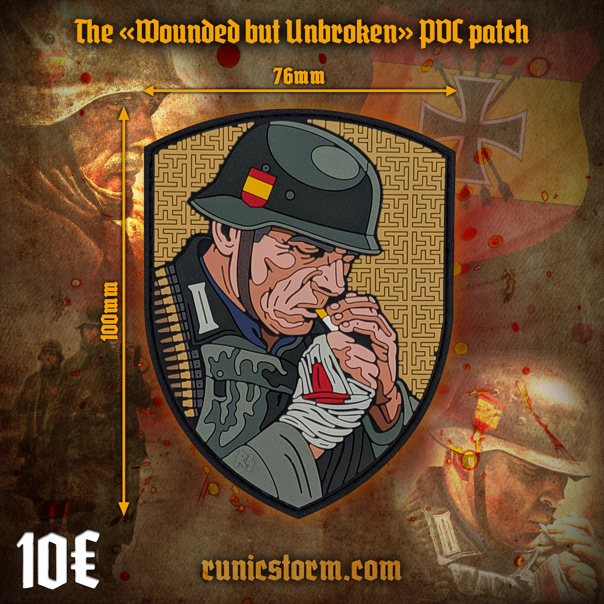 Patches | The «Wounded but Unbroken» PVC patch | Runic Storm