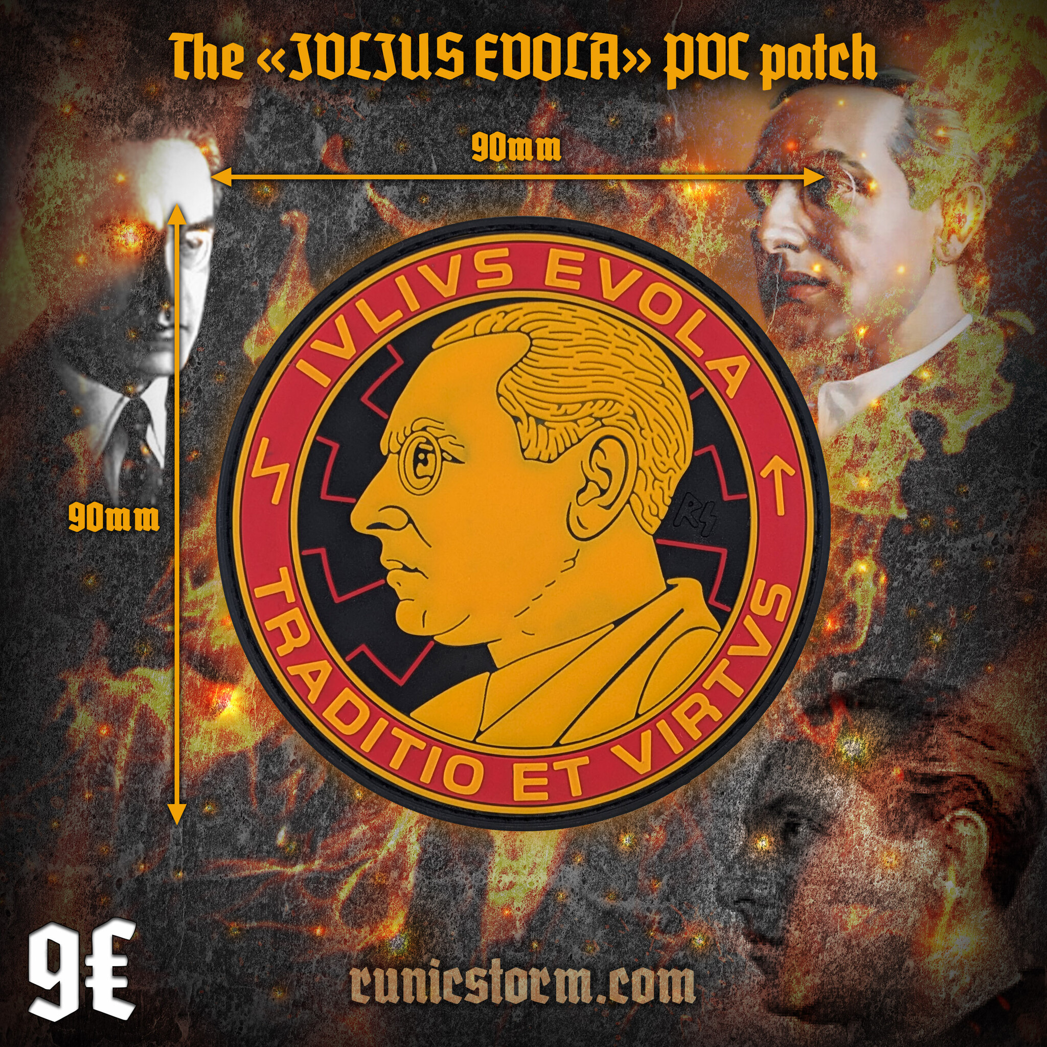 Ivlivs Inscription Patches | The «Ivlivs Evola» PVC patch | Runic Storm