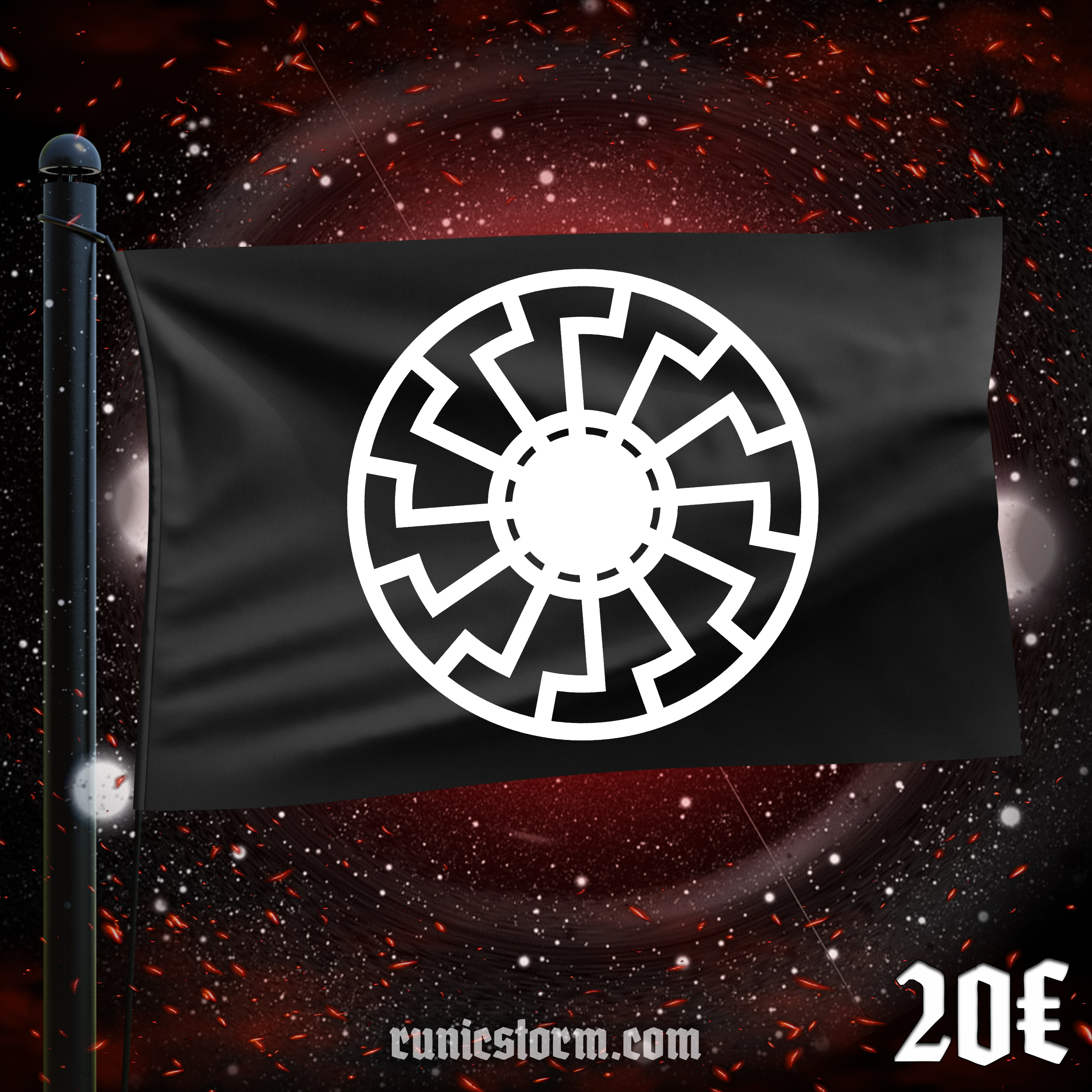 Flags | The «True Black Sun» Flag | Runic Storm