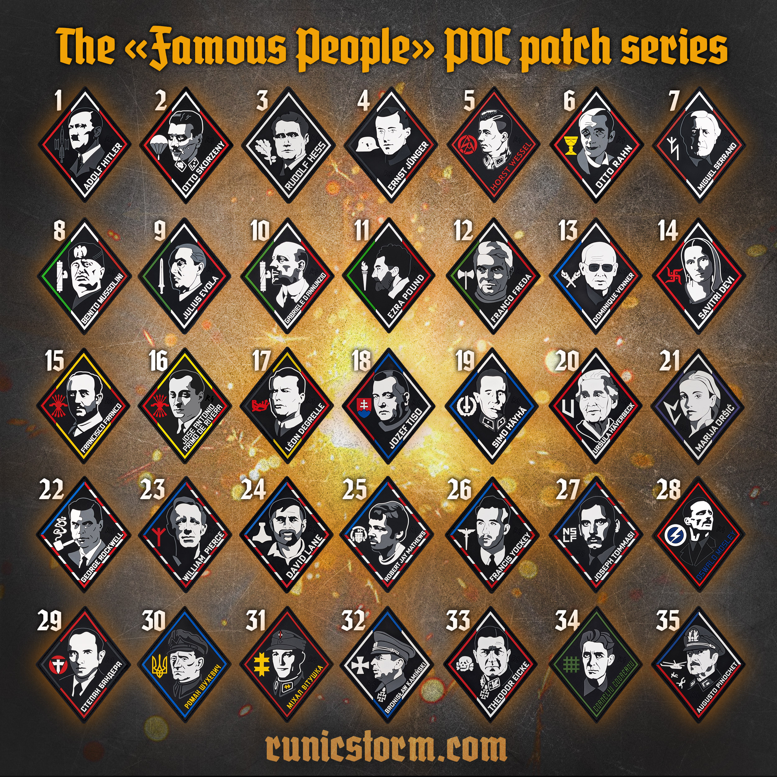 Patch Famous Patches | The «Famous people» PVC patch series | Runic Storm