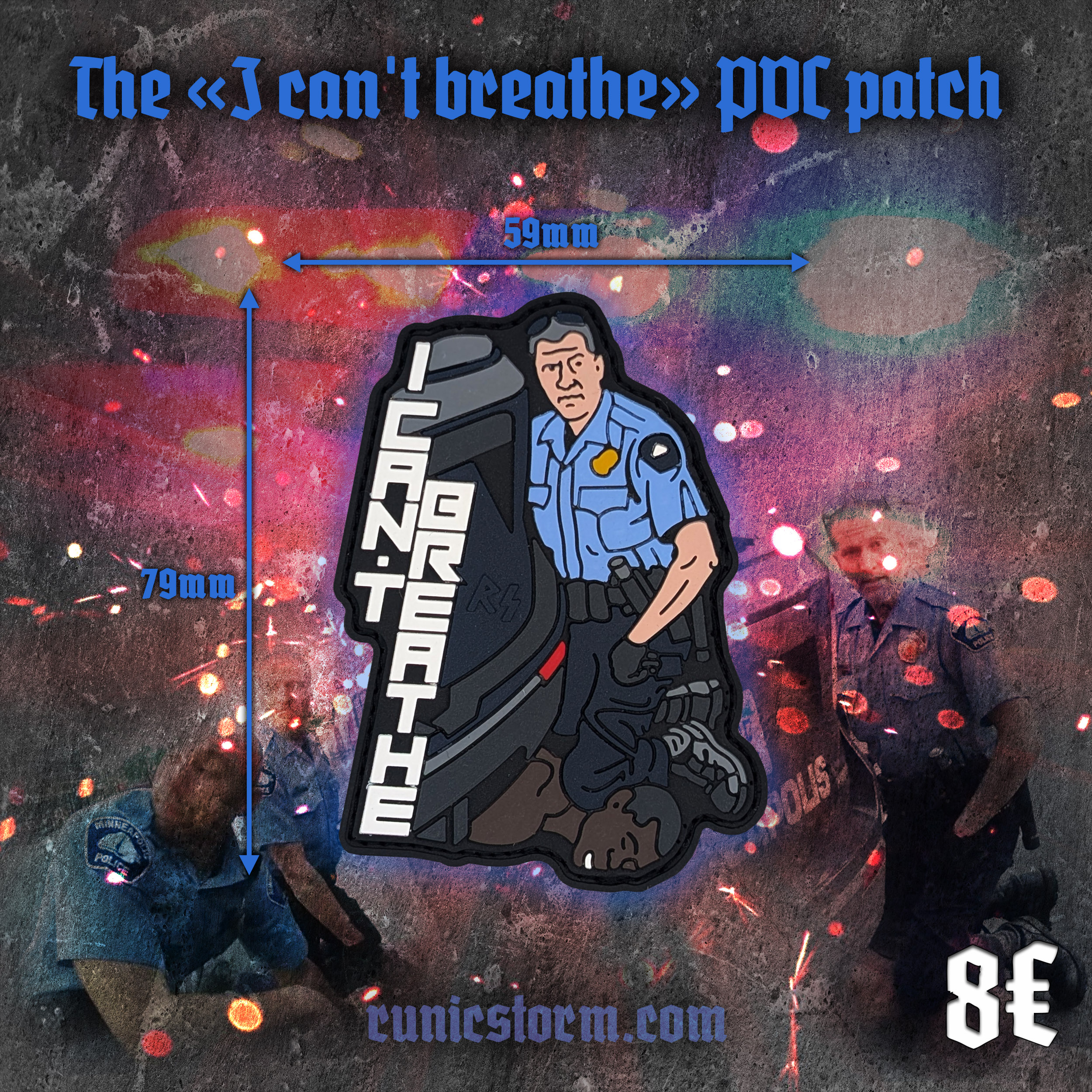 Storm Pvc Patch Patches | The «I can't breathe» PVC patch | Runic Storm