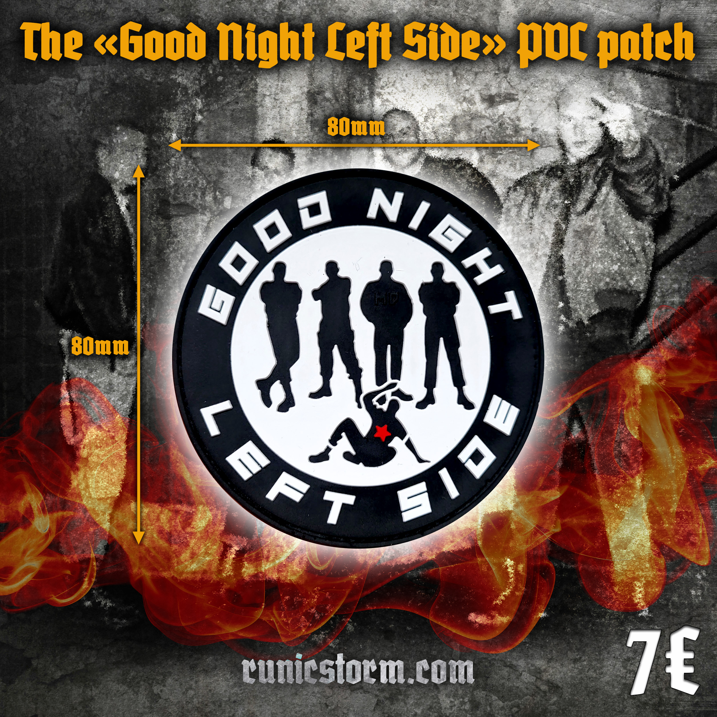 Patches | The «Good Night Left Side» PVC patch | Runic Storm
