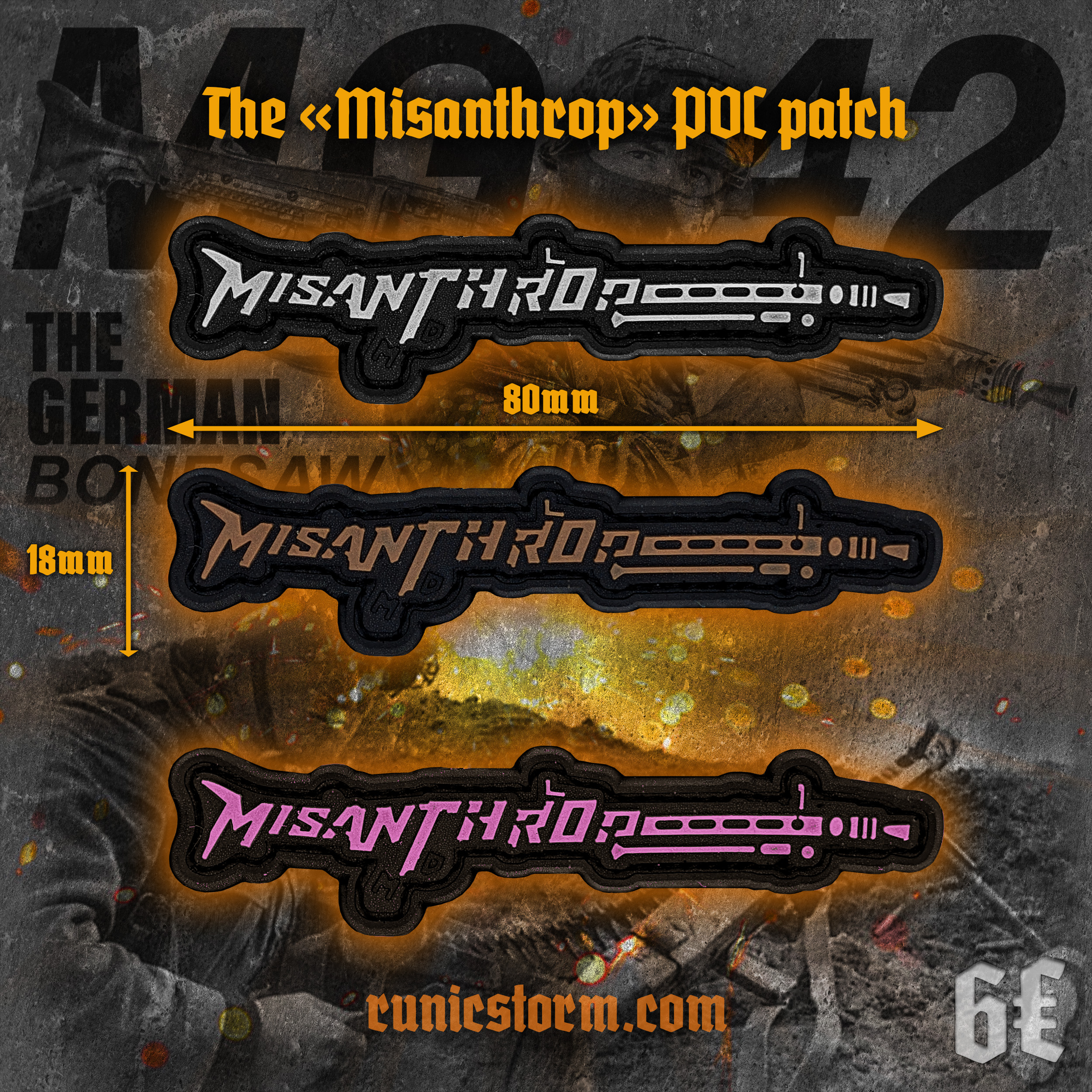 Storm Pvc Patch Patches | The «MG 42: Misanthrop» PVC patch | Runic Storm