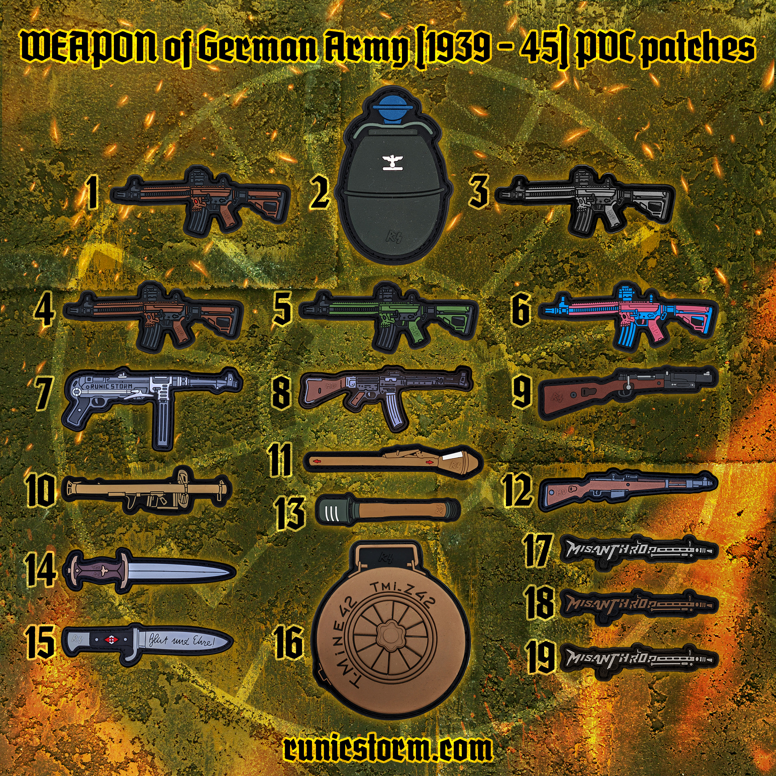 Storm Pvc Patch Patches | The «Sturmgewehr 44» PVC patch | Runic Storm