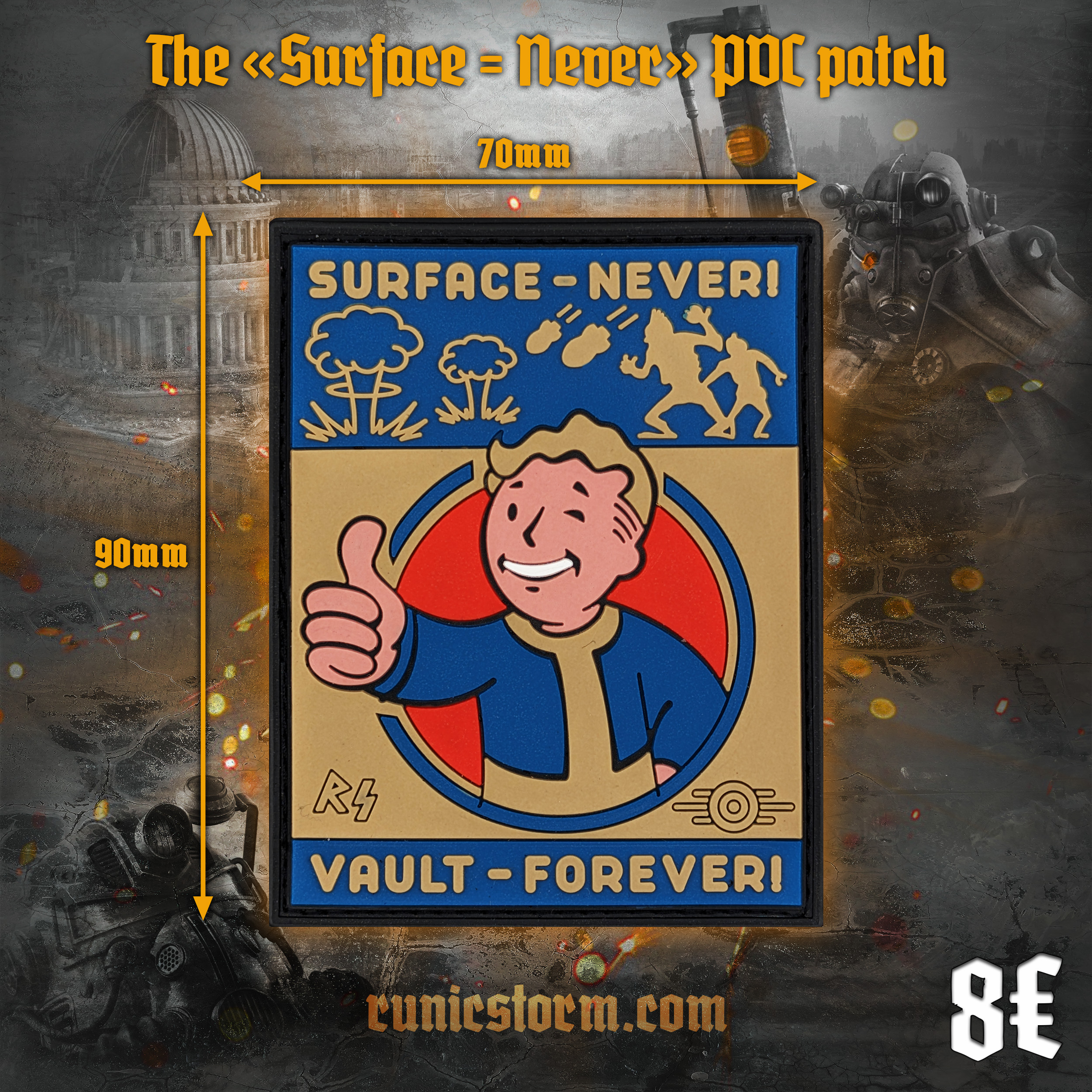 Storm Pvc Patch Patches | The «Surface - Never» PVC patch | Runic Storm