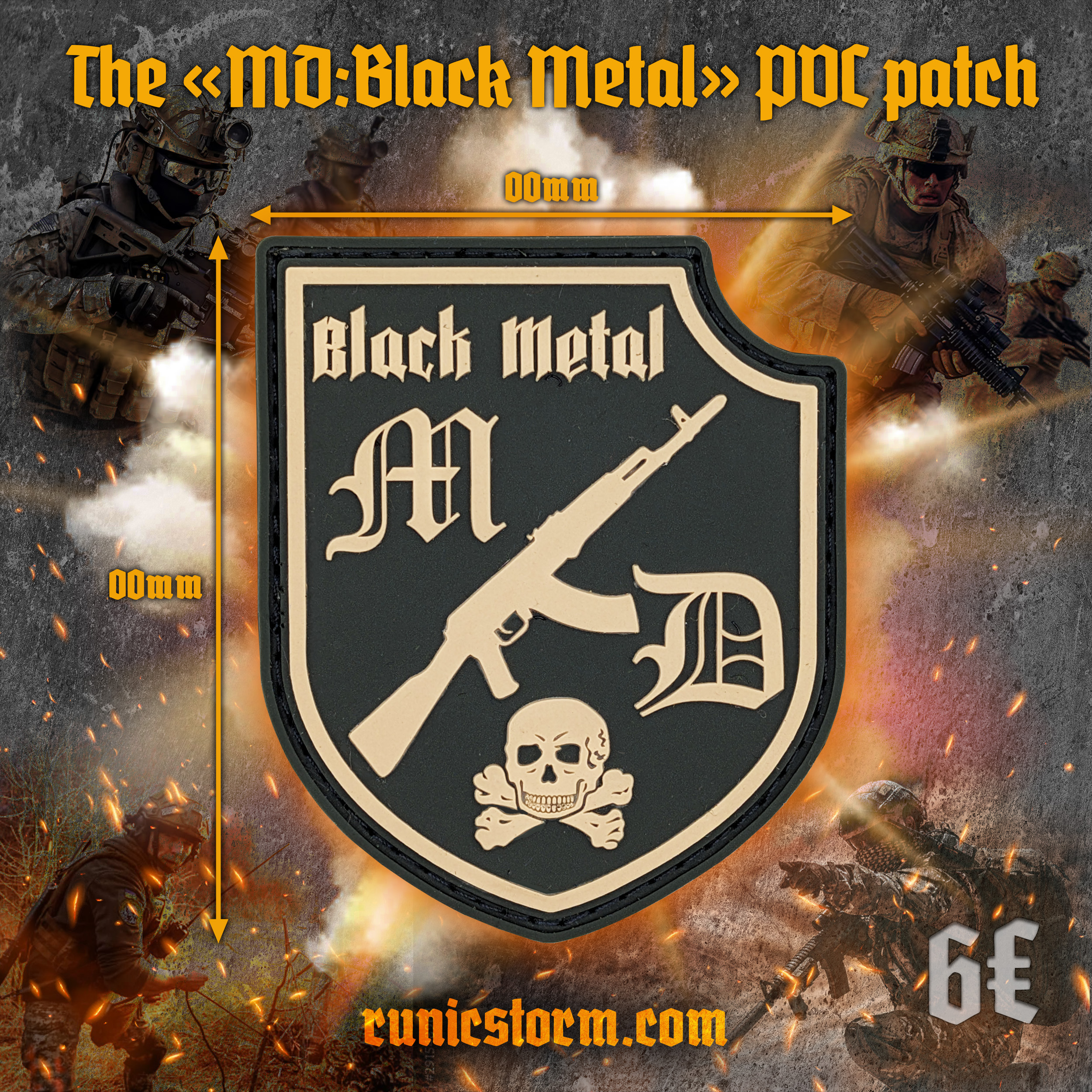 Runic Fsb Patch Patches | The «MD: Black Metal» PVC patch | Runic Storm