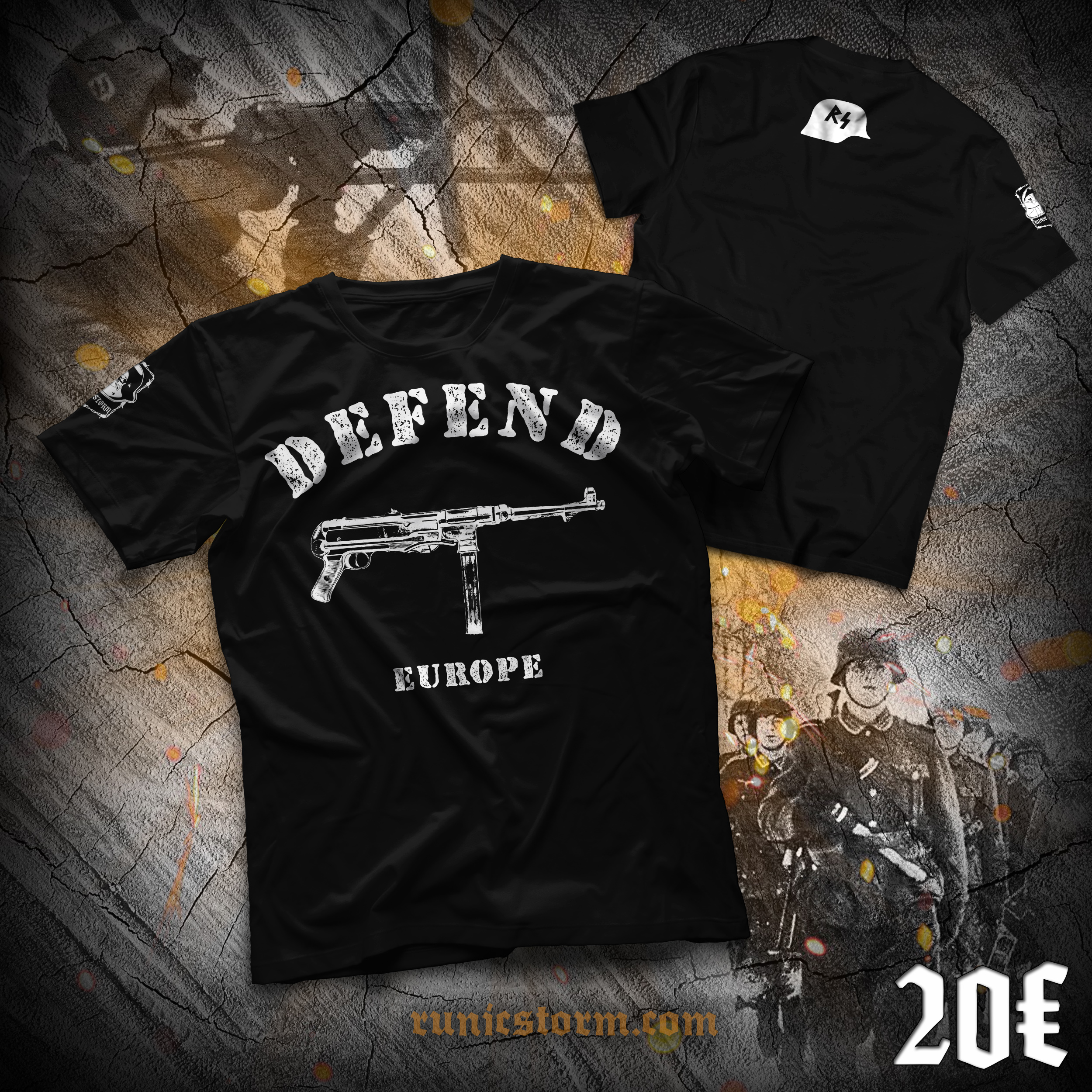 T-shirt | The «Defend Europe» T-shirt | Runic Storm