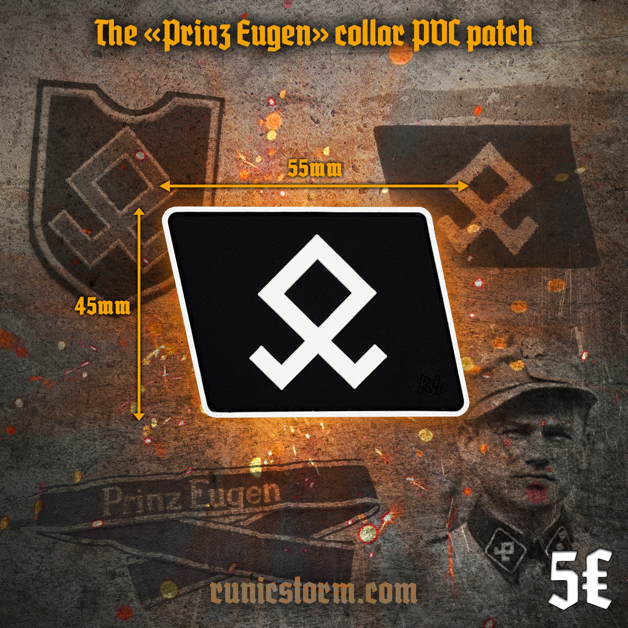 Storm Pvc Patch Patches | The «WWII» collar PVC patches | Runic Storm