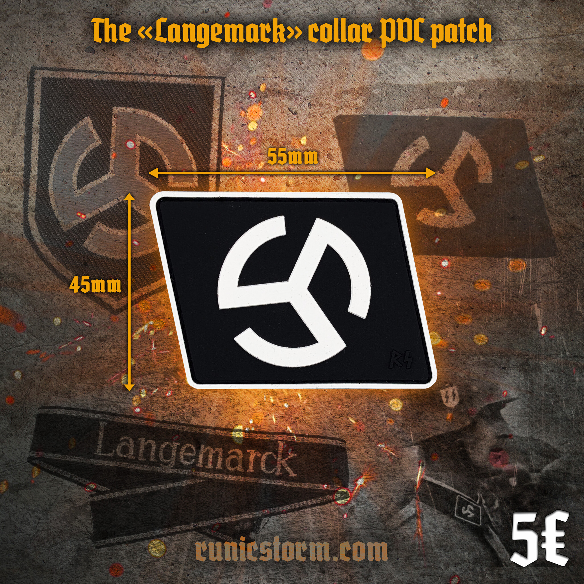 Storm Pvc Patch Patches | The «WWII» collar PVC patches | Runic Storm