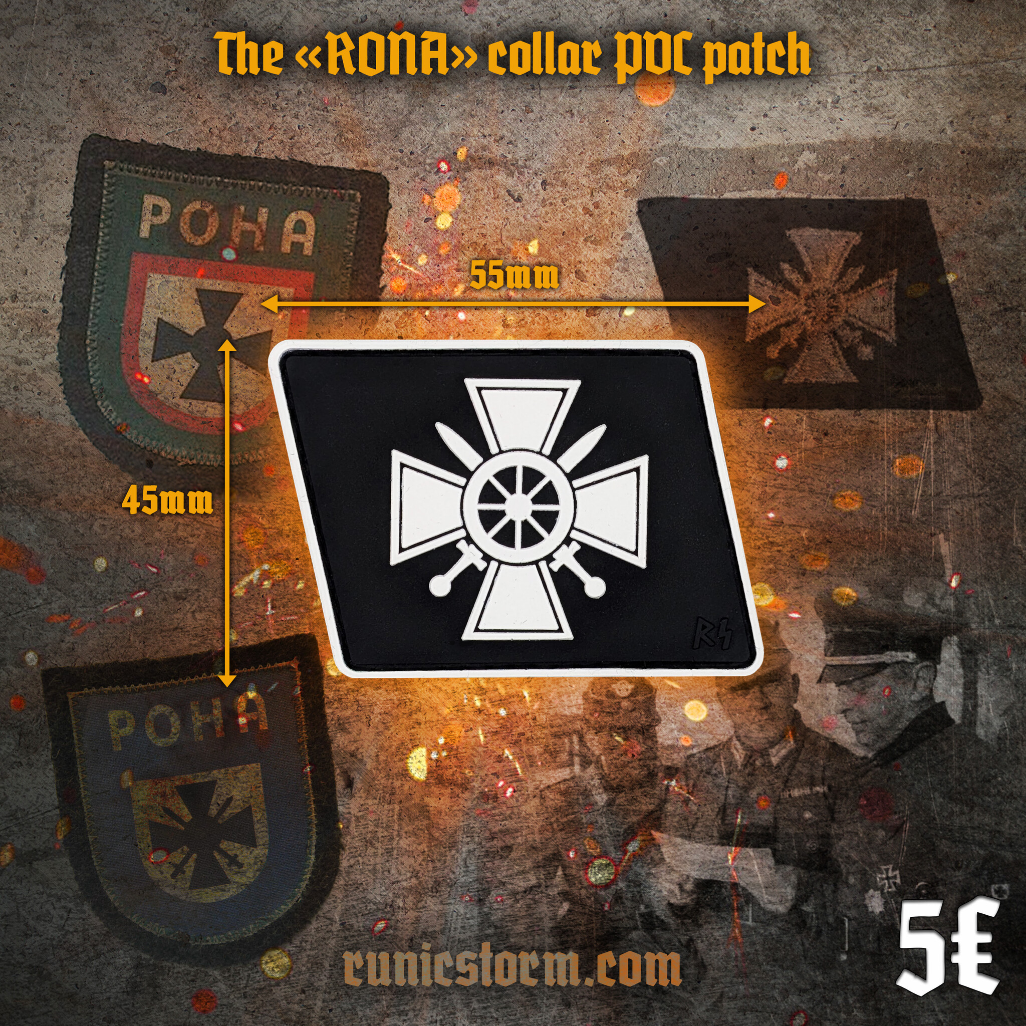 Patches | The «WWII» collar PVC patches | Runic Storm