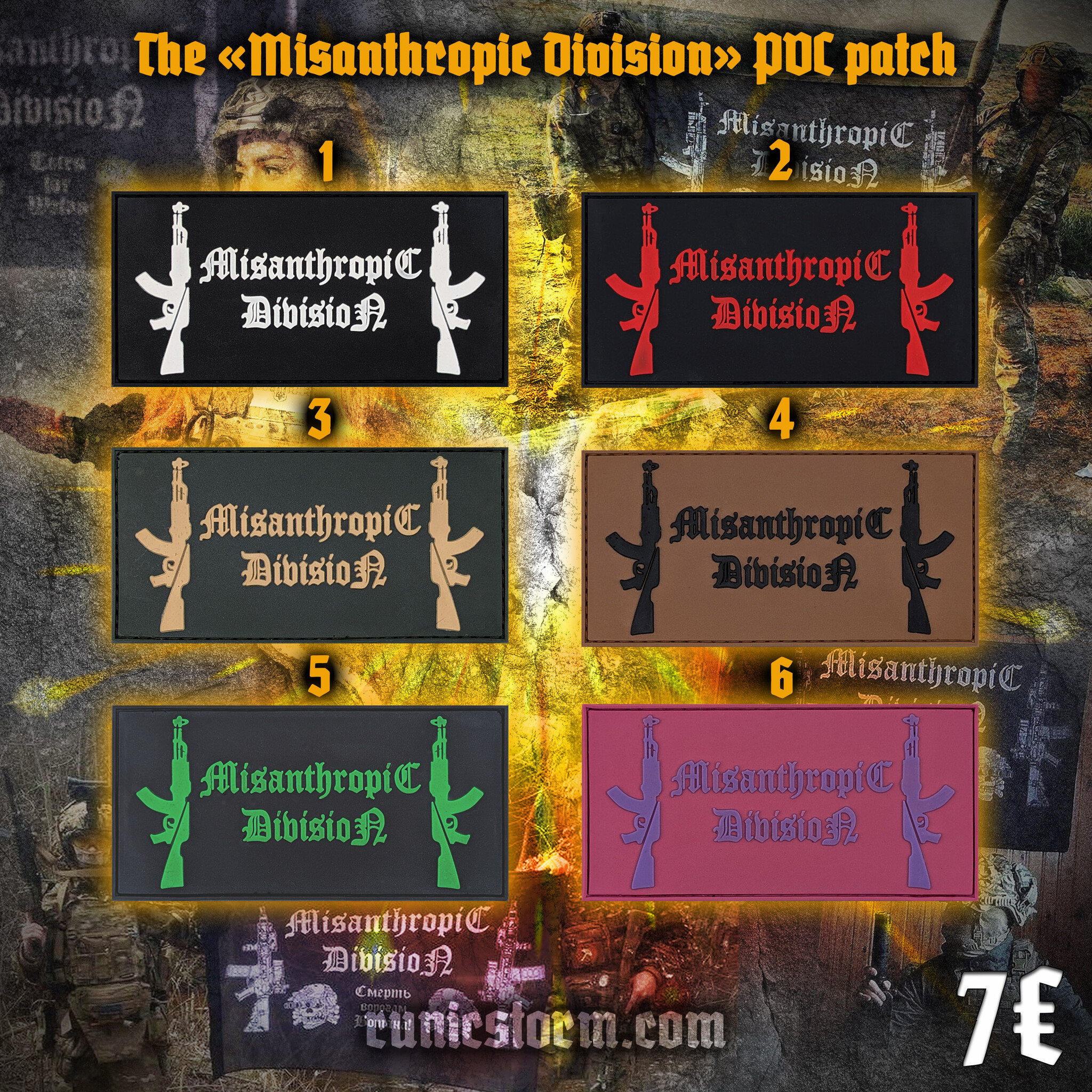 Patches | The «Misanthropic Division» original PVC patch | Runic Storm