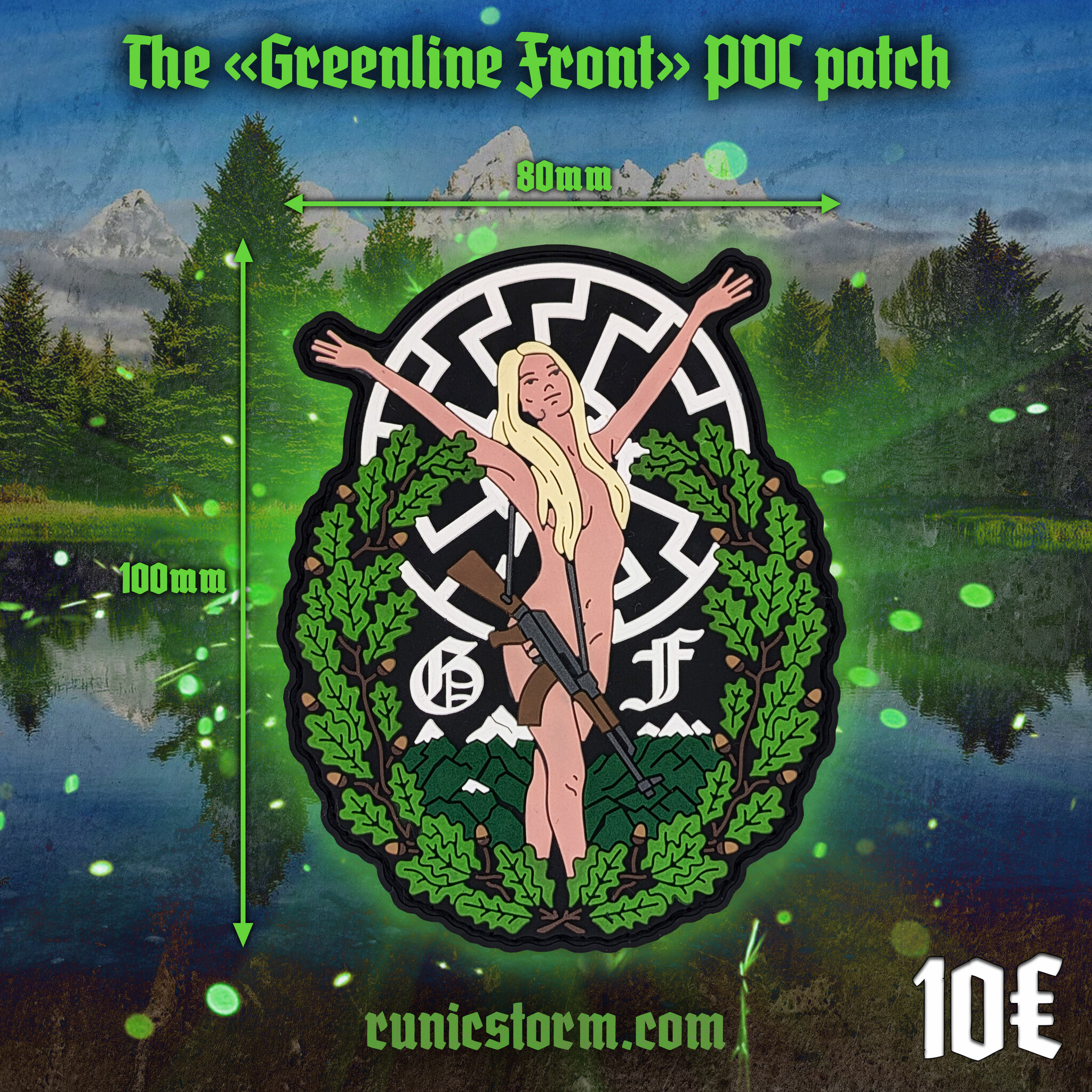 Patches | The «Greenline Front» PVC patch | Runic Storm