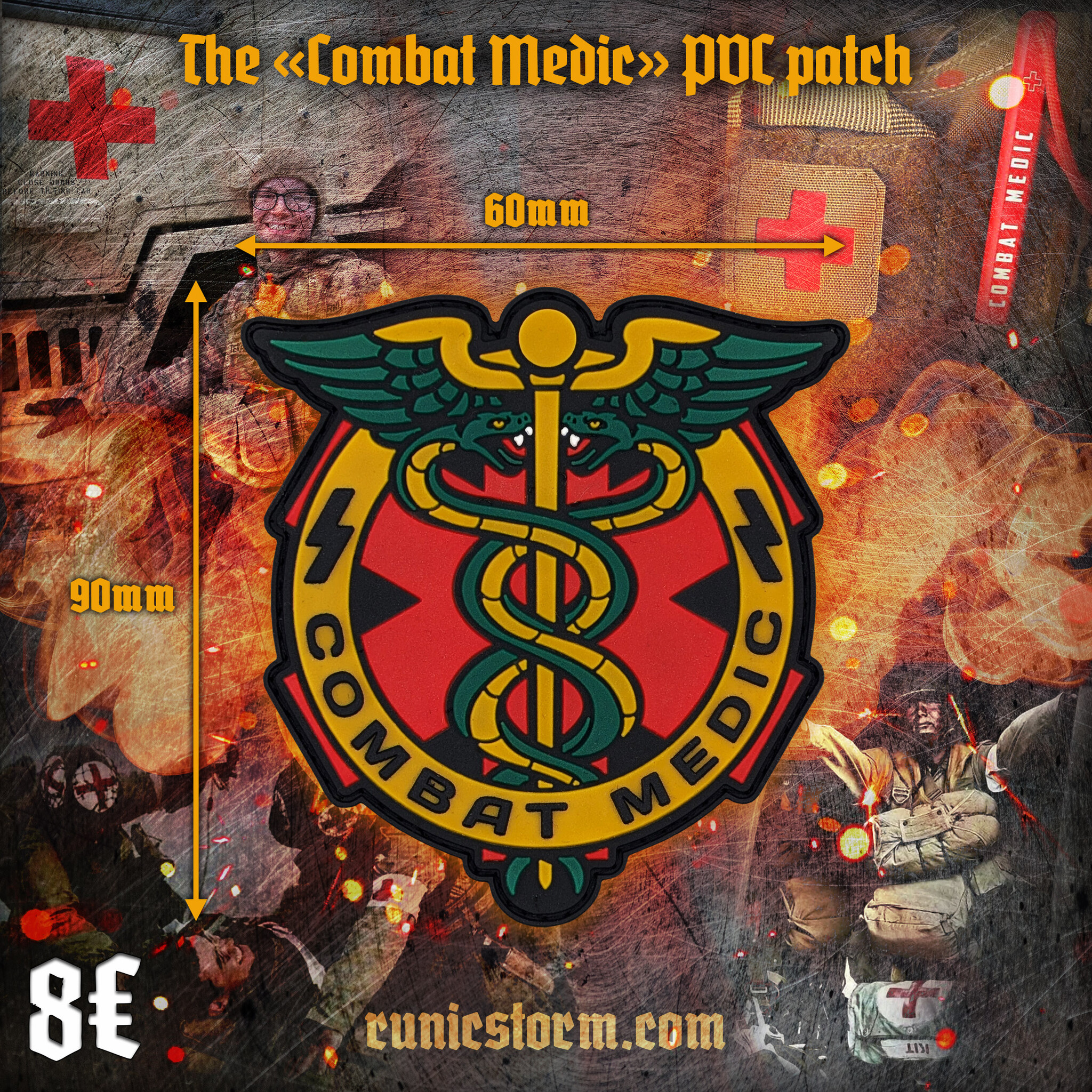 Patches | The «Combat Medic» PVC patch | Runic Storm
