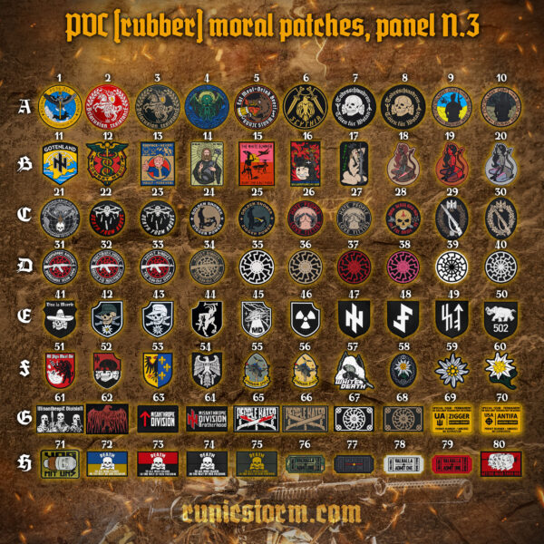 PVC (rubber) moral patches, panel №3