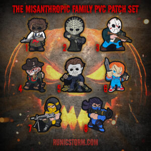 The «Misanthropic Family» PVC patches set