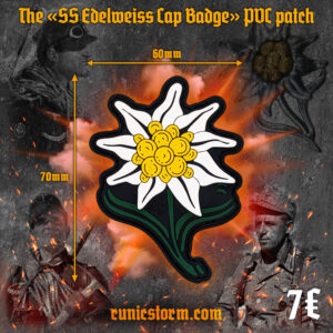 The «SS Edelweiss Cap Badge» PVC patch