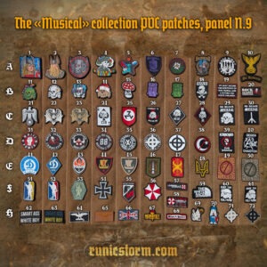 The «Skinhead» collection PVC patches, panel N.9