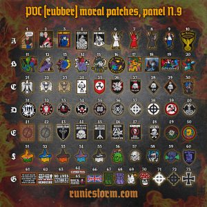 The «Skinhead» collection PVC patches, panel N.9