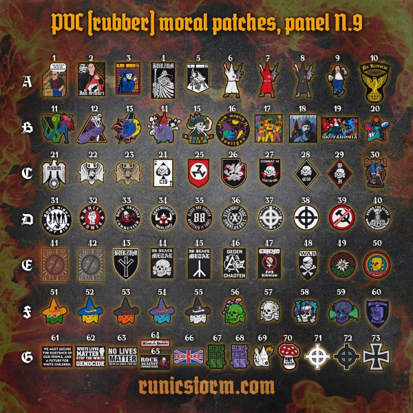 The «Skinhead» collection PVC patches, panel N.9