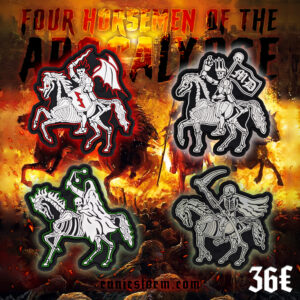 The Four Horsemеn of the Apocalypse PVC patch set