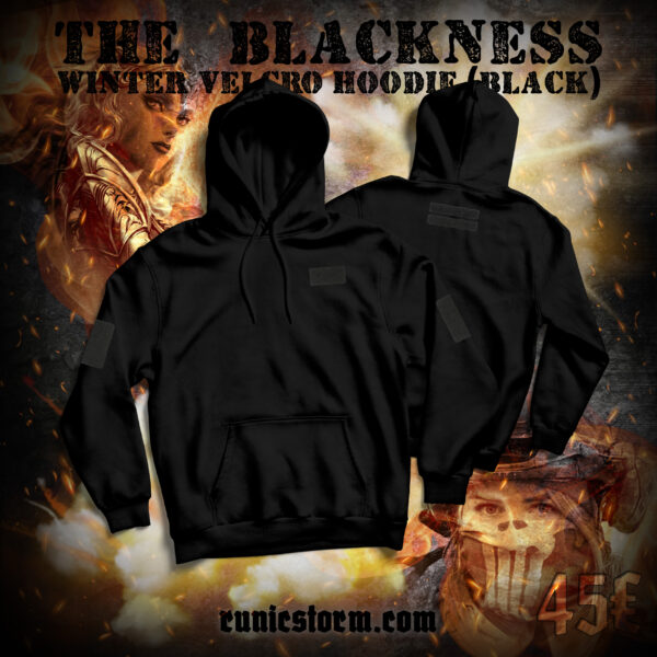 The «Blackness» Winter Velcro Hoodie (Black)