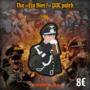 The «Was wollen wir trinken» PVC patch