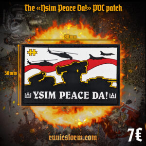 The «Ysim Peace da!» PVC patch