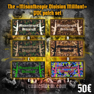 The «Misanthropuc Division Militant» PVC patch set