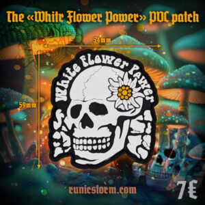 The «White Flower Power» PVC patch