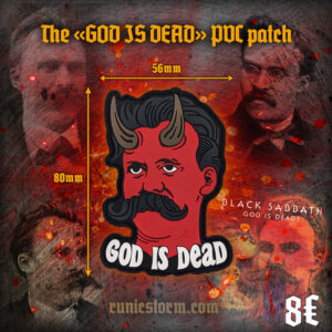 The «GOD IS DEAD» PVC patch