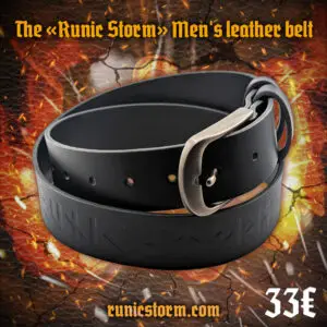 The «Runic Storm» Men's Leather Belt
