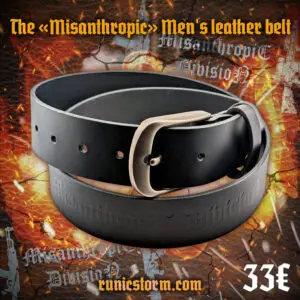 The «Misanthropic Division» Men's Leather Belt