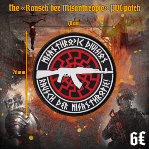 The «Rausch der Misanthropie» PVC patch