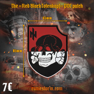 The «Red Black Totenkopf» PVC patch