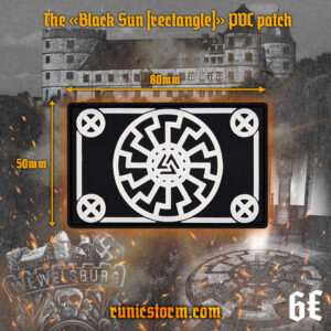 The «Black Sun (rectangle)» PVC patch