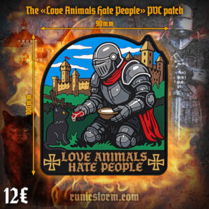 The «Love Animals Hate People» PVC patch